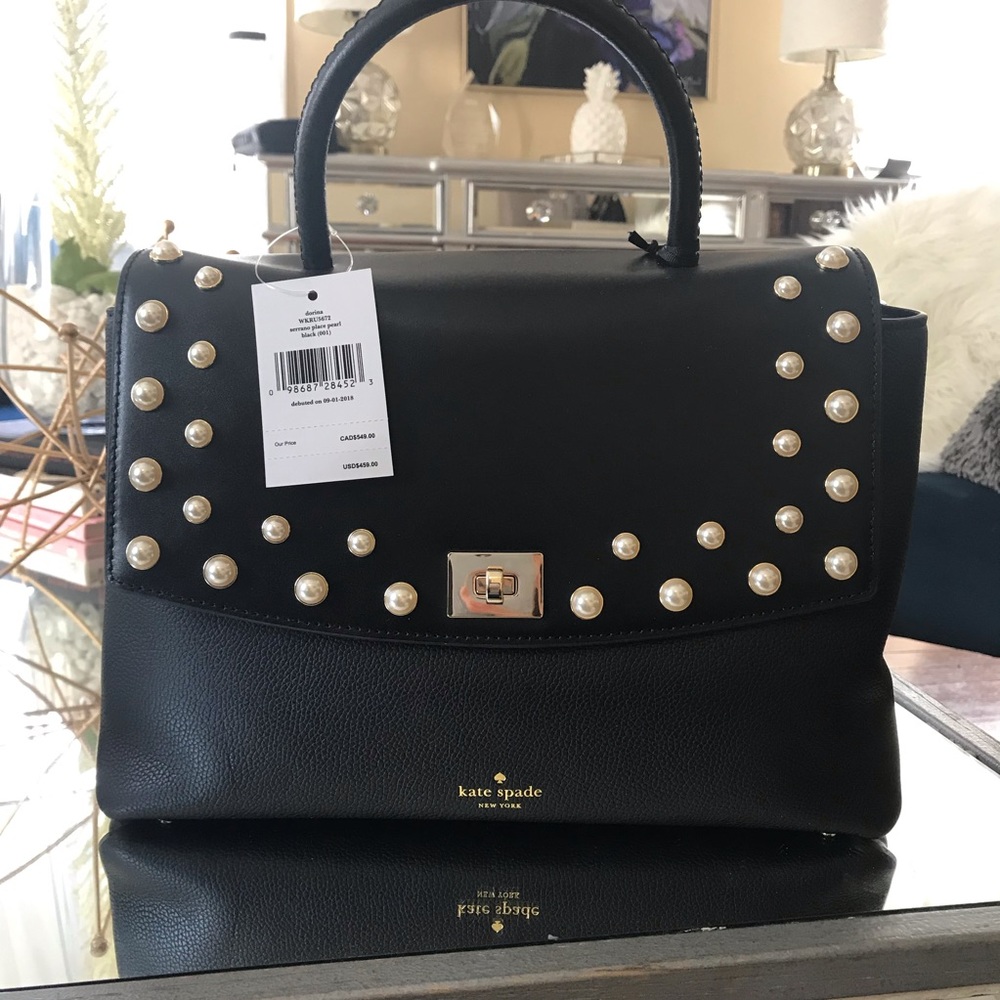 Kate Spade Dorina Serrano black  satchel bag new